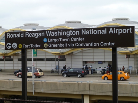 Arriving at airport for Marine Corp Marathon
