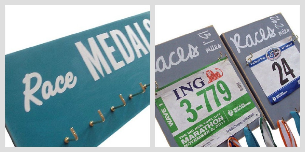 Gift Ideas for Runners from runladylike.com - medal and bib holder