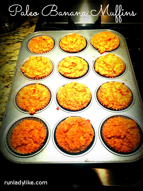 Paleo Banana Muffins on runladylike.com