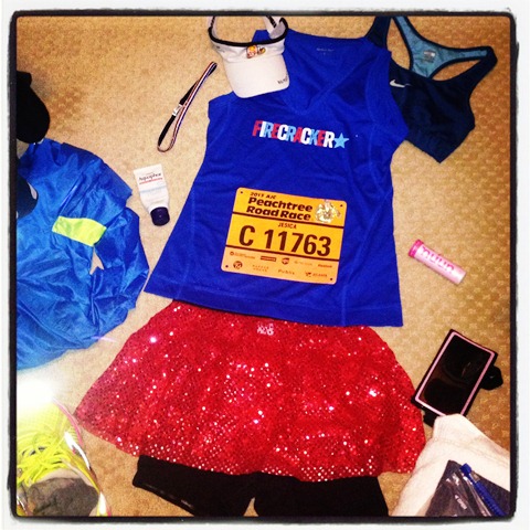 My Peachtree Road Race outfit