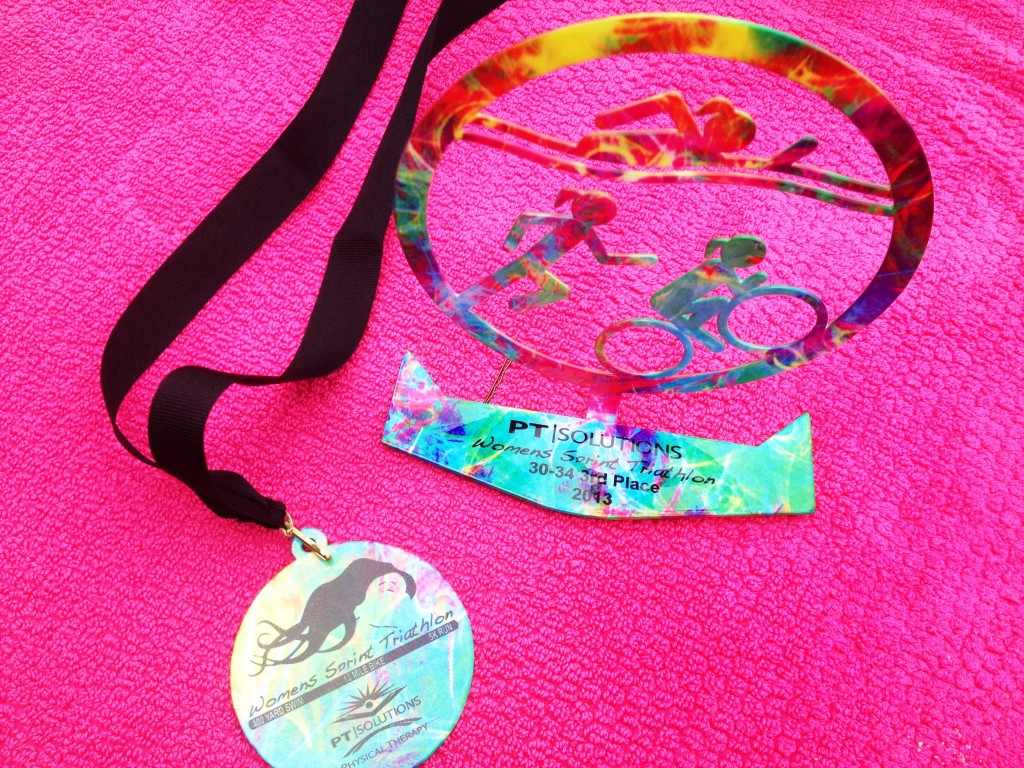 Acworth Women's Sprint Triathlon race bling