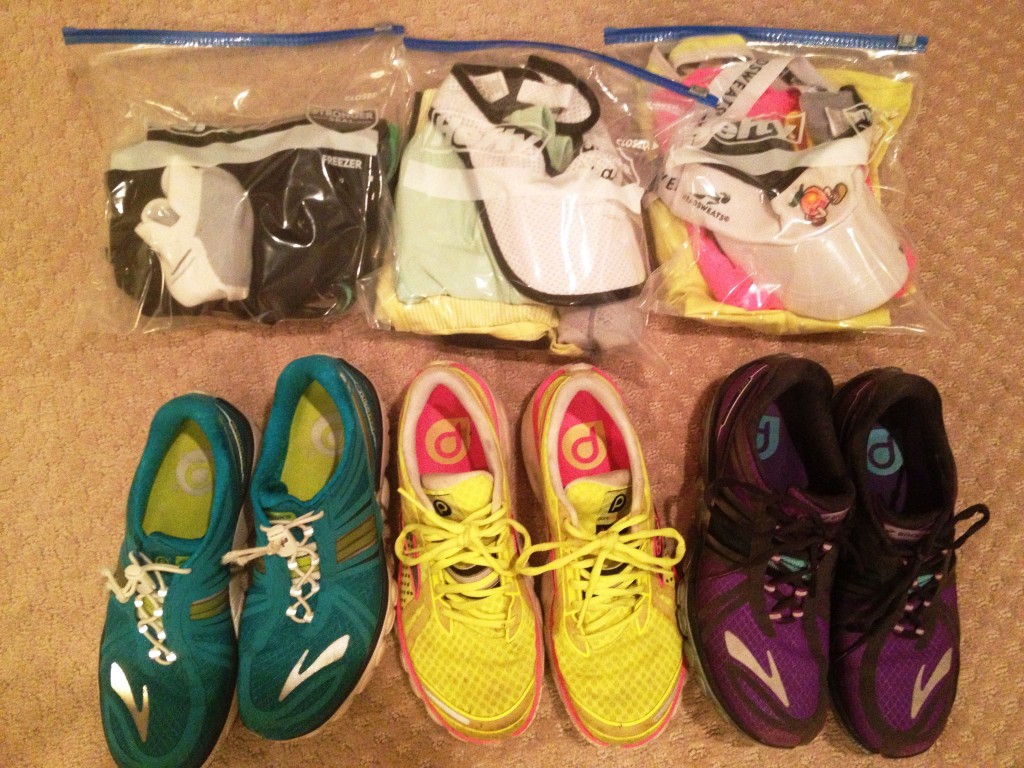 Hood to Coast Packing List: Tip: Put running outfits in large plastic baggies / runladylike.com
