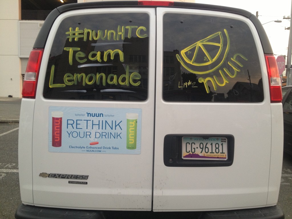 Van decorating for Hood to Coast