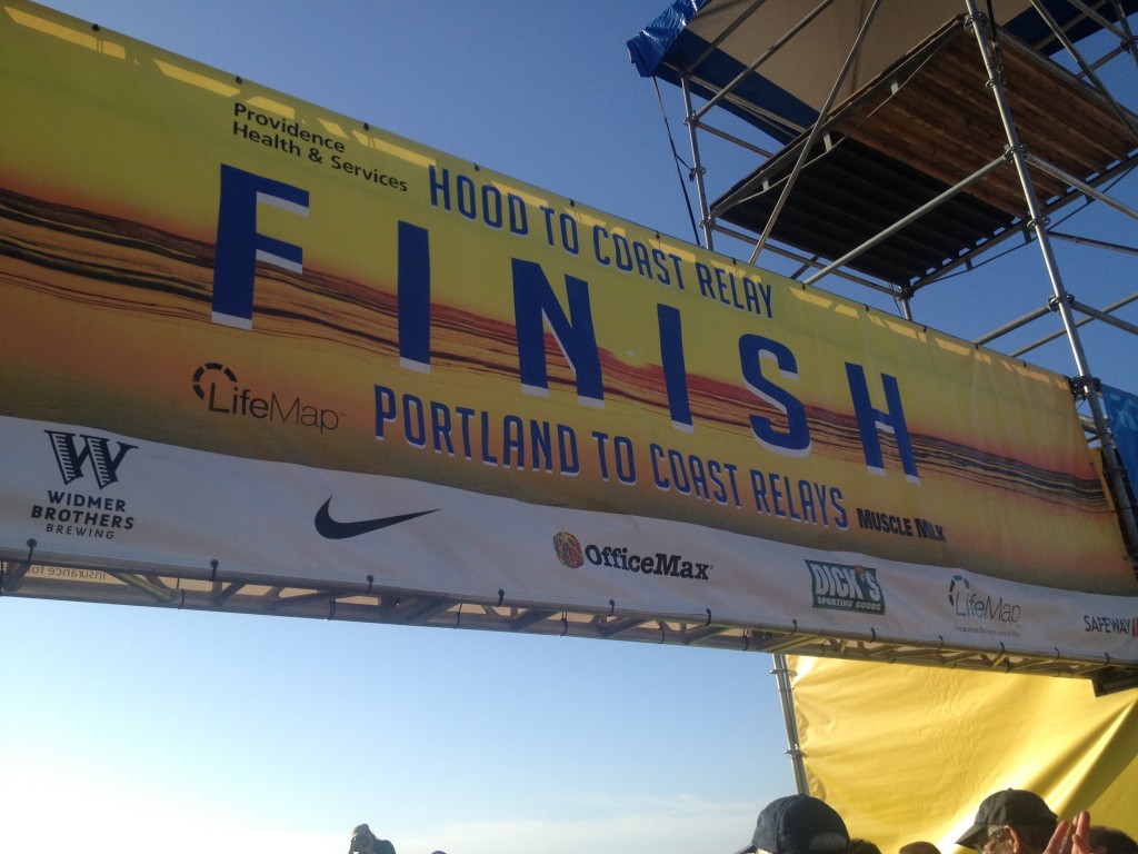 Finish line of Hood to Coast Relay