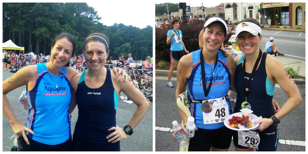 My friend Stacy and me before and after the race