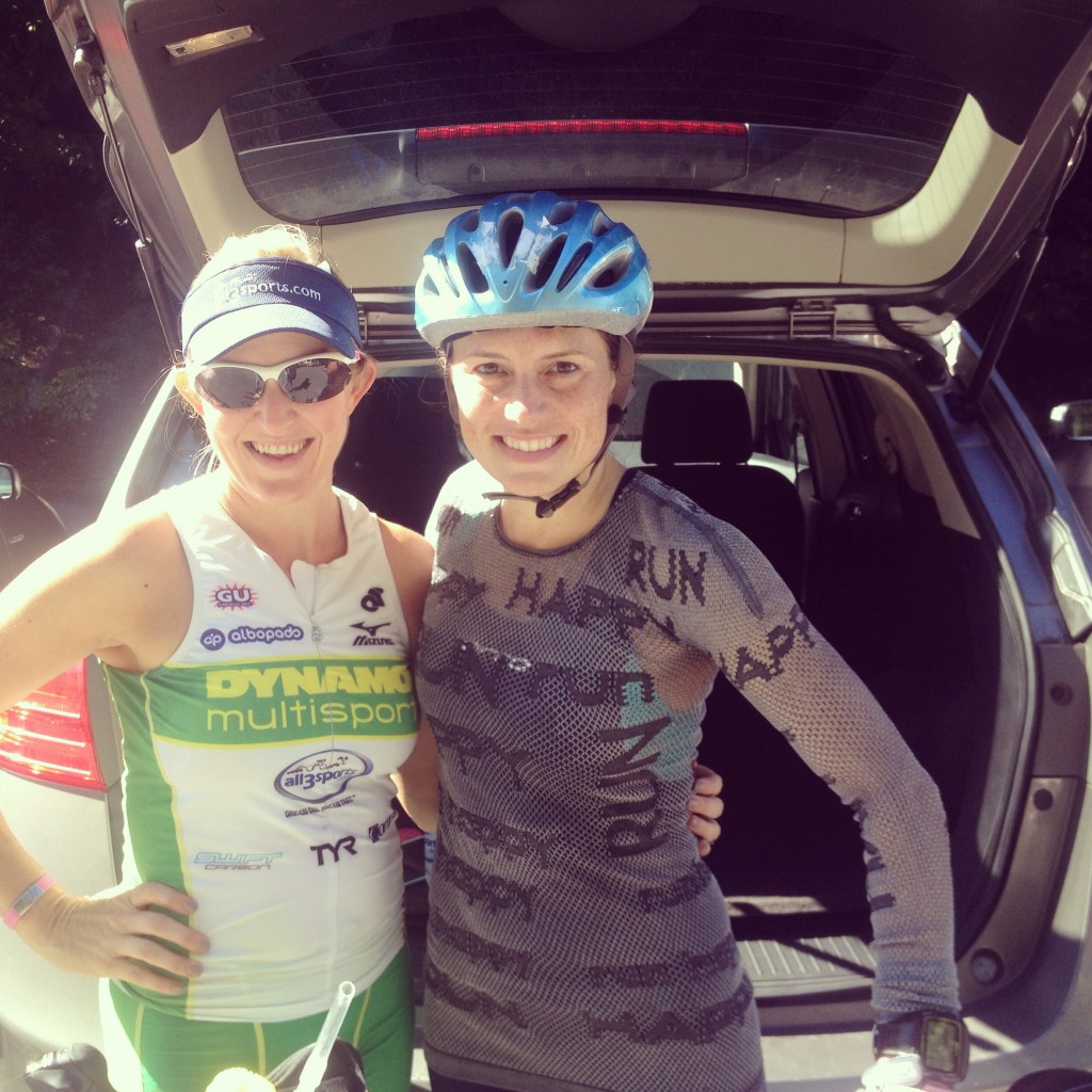 After my long ride with my training pal @alauth. She is doing Augusta 70.3 this weekend!!!