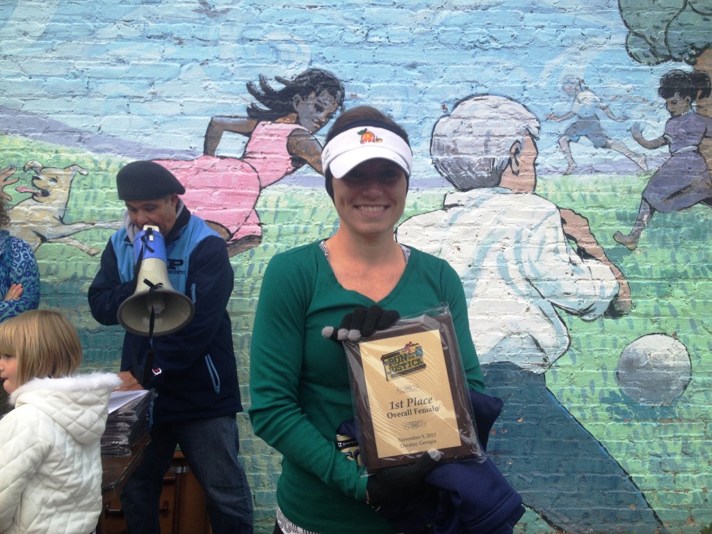 Run For Justice 5K First Place Female / runladylike.com