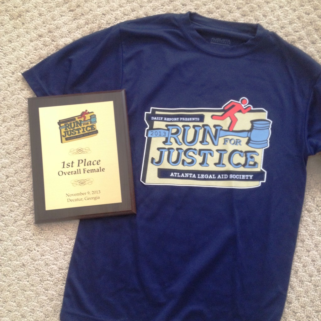 Run For Justice 5K Race Bling -- runladylike.com