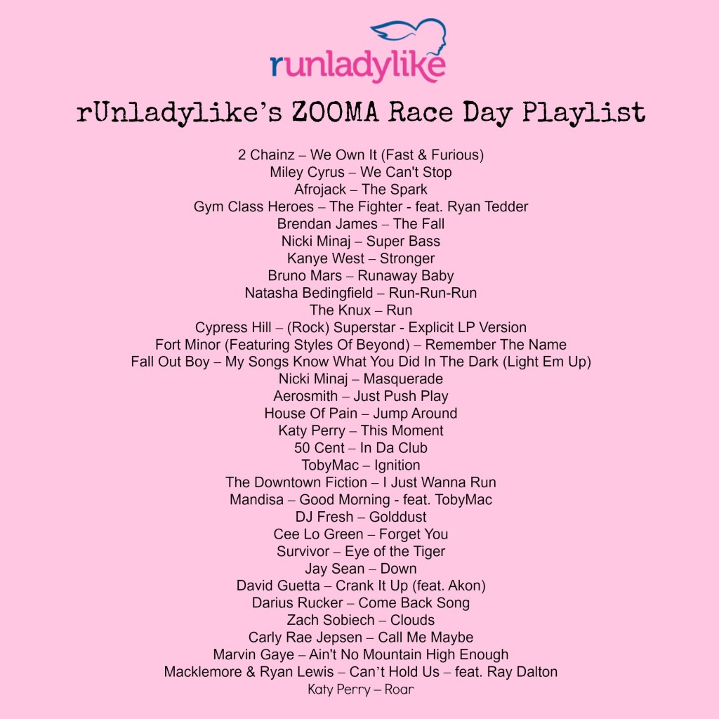 Race Day Playlist on runladylike.com