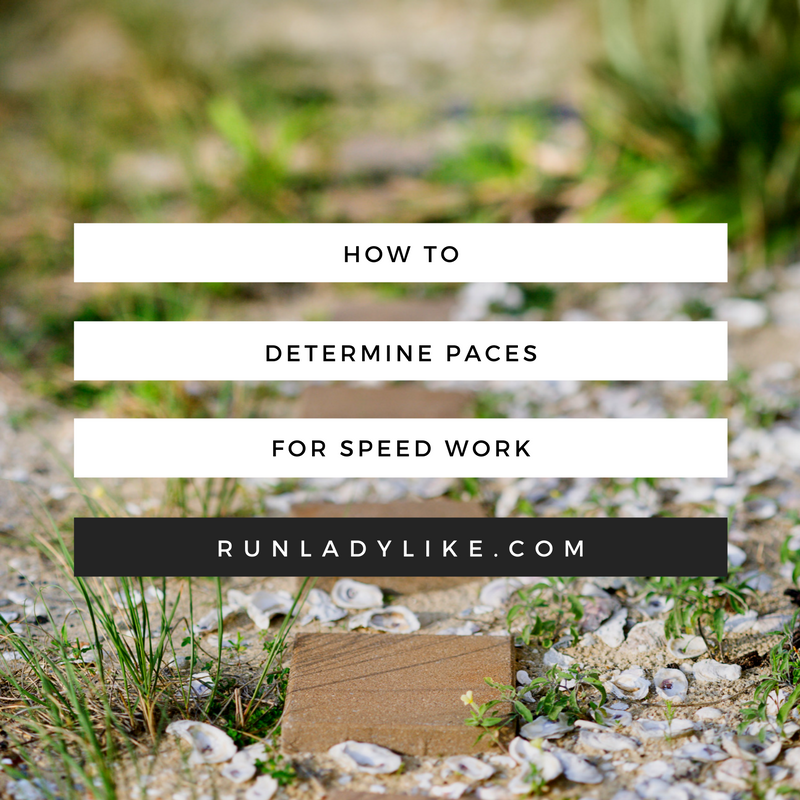 How to determine paces for speed work on runladylike.com