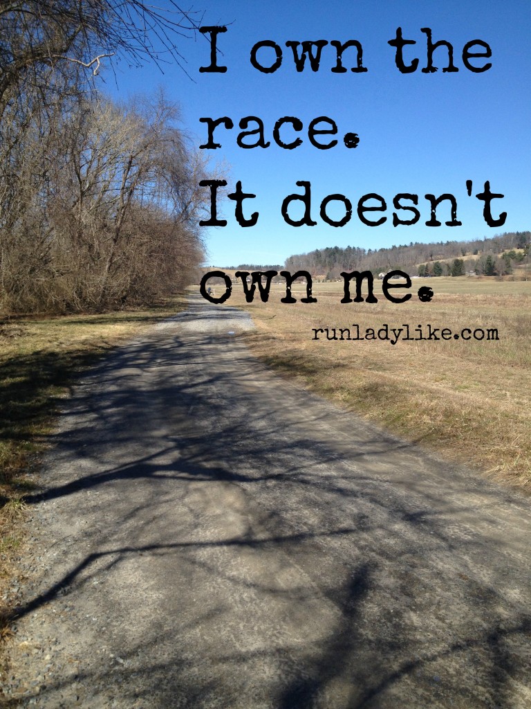 "I own the race. It doesn't own me." Albany Marathon goals by runladylike.com