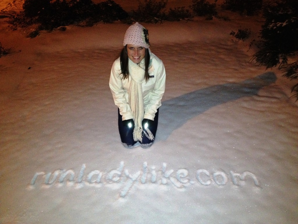 Training and the snow on runladylike.com