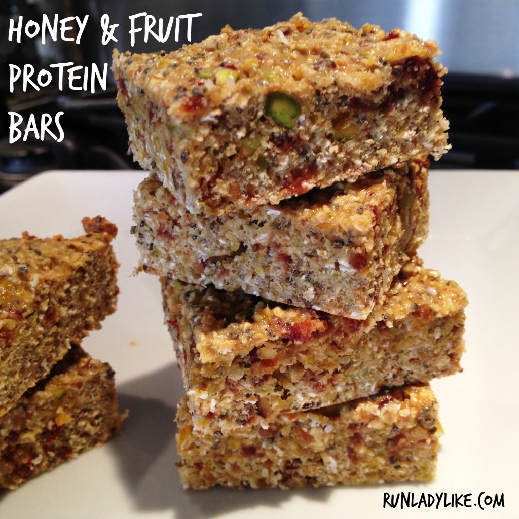 Honey and Fruit Protein Bars Pinterest