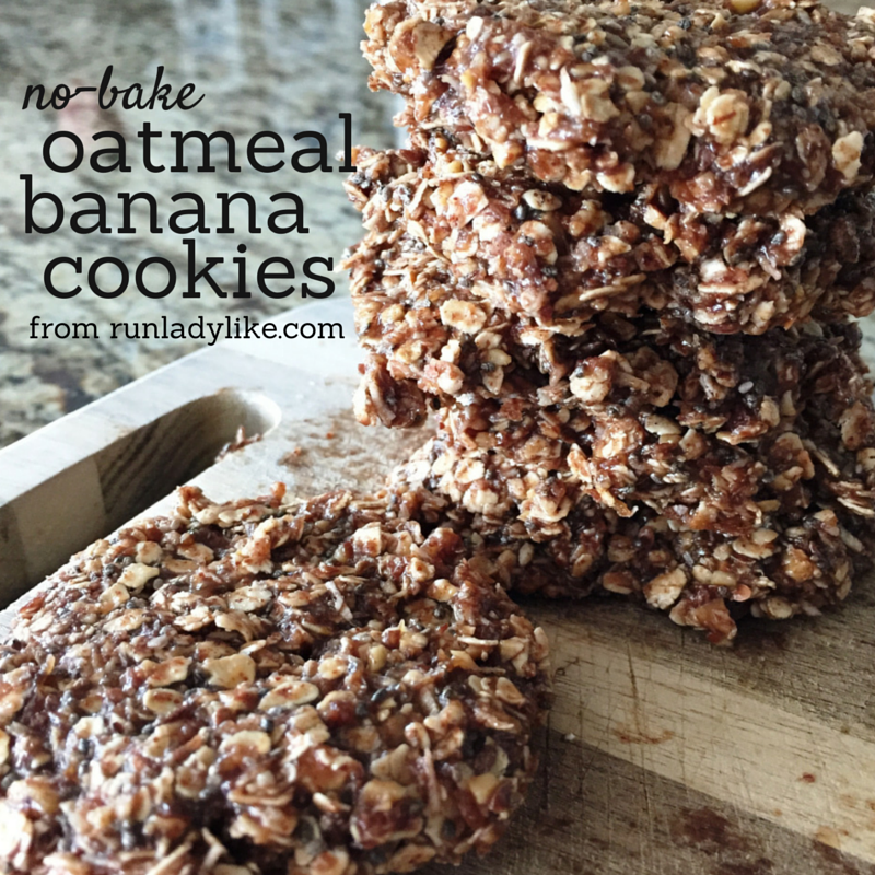 No-bake Oatmeal Banana Cookies on runladylike.com (sugar-free, dairy-free, flour-free) No-Bake Oatmeal Banana Cookies on runladylike.com