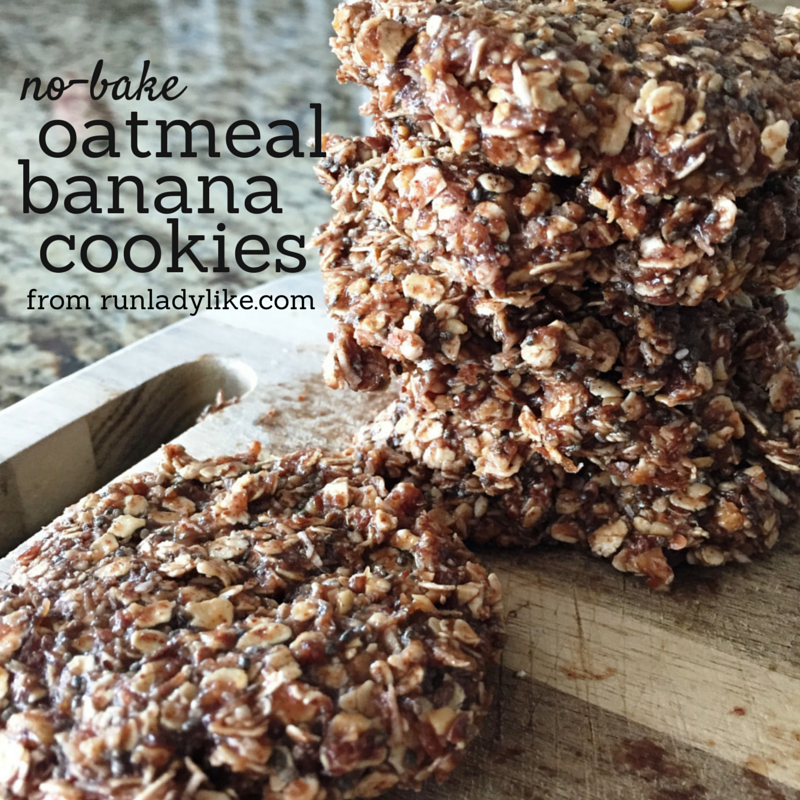 No-Bake Oatmeal Banana Cookies on runladylike.com