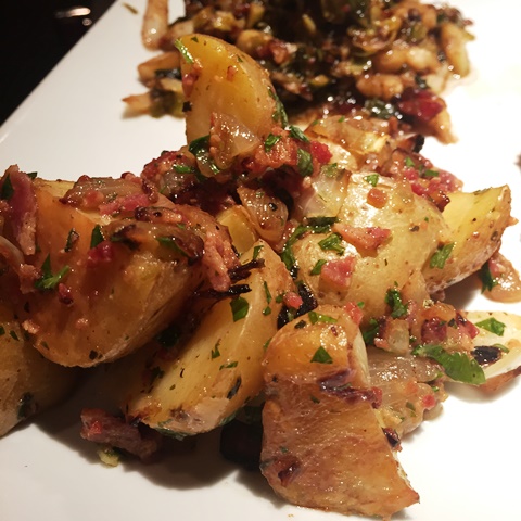 Warm Potato Bacon Salad on runladylike.com