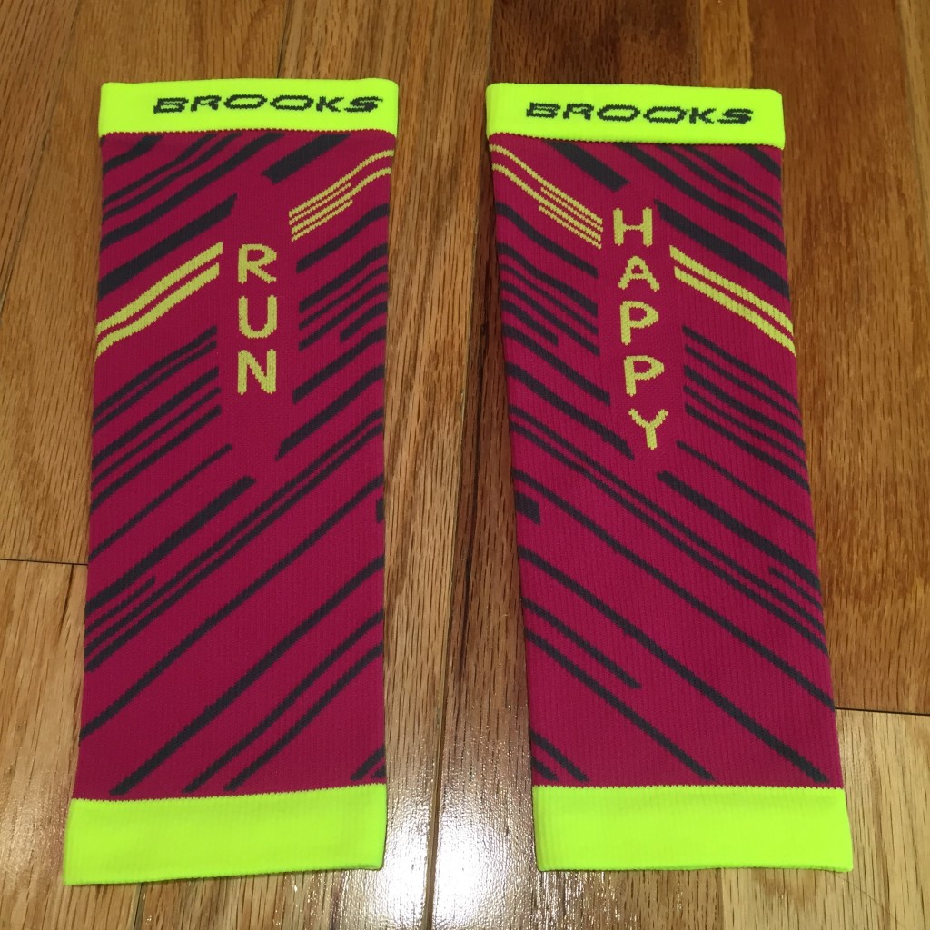 Brooks Run Happy Calf Sleeves on runladylike.com